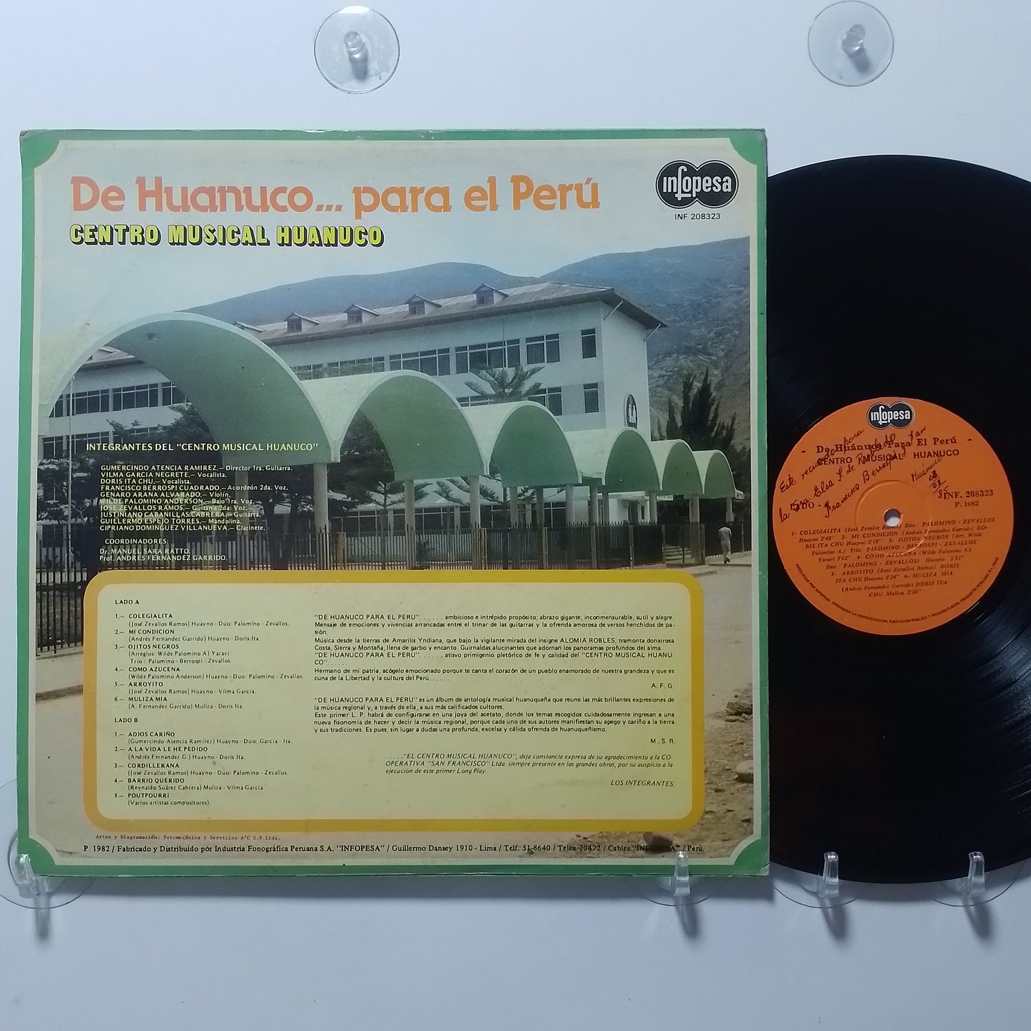 lp Centro Musical Huanuco de huanuco para el peru made peru 1982 huayno folk