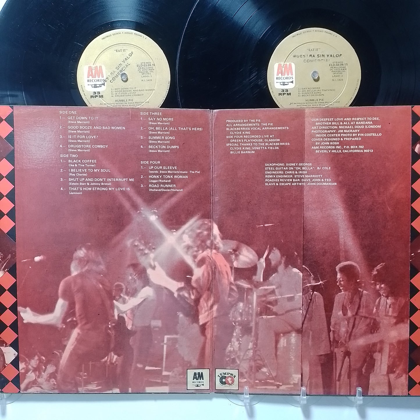 x2 lp Humble Pie Eat It made peru 1973 gatefold rock