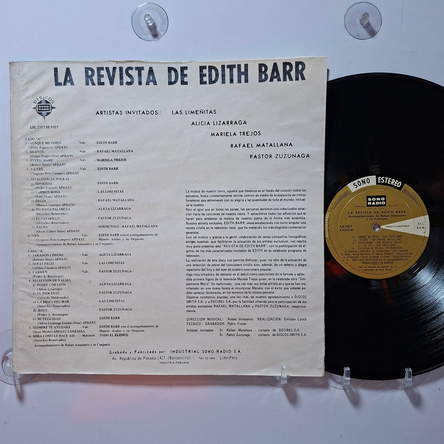 lp La Revista De Edith Barr varios made peru 1968 criollo folk