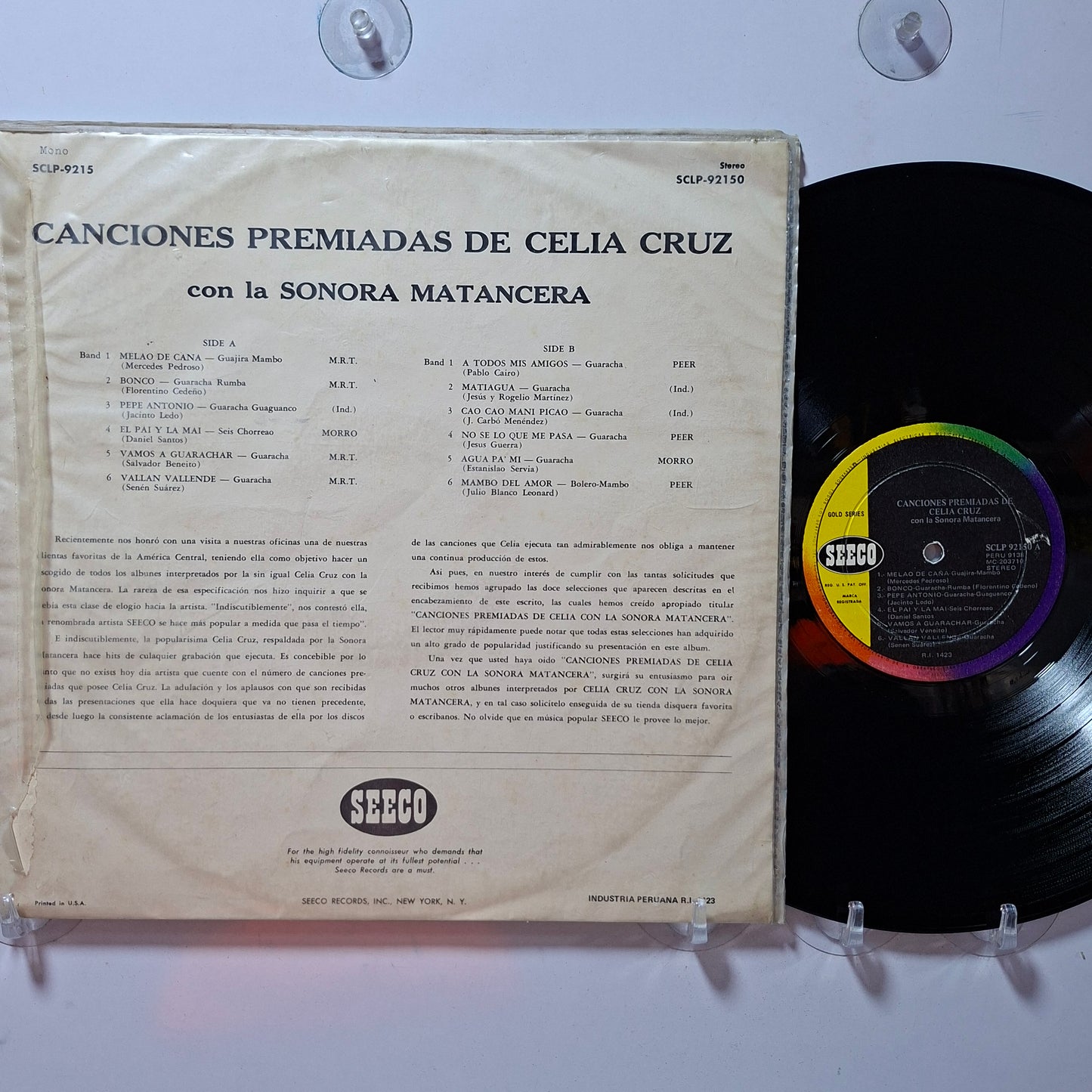 lp Celia Cruz Con La Sonora Matancera Canciones Premiadas De made peru 1965 latin mambo