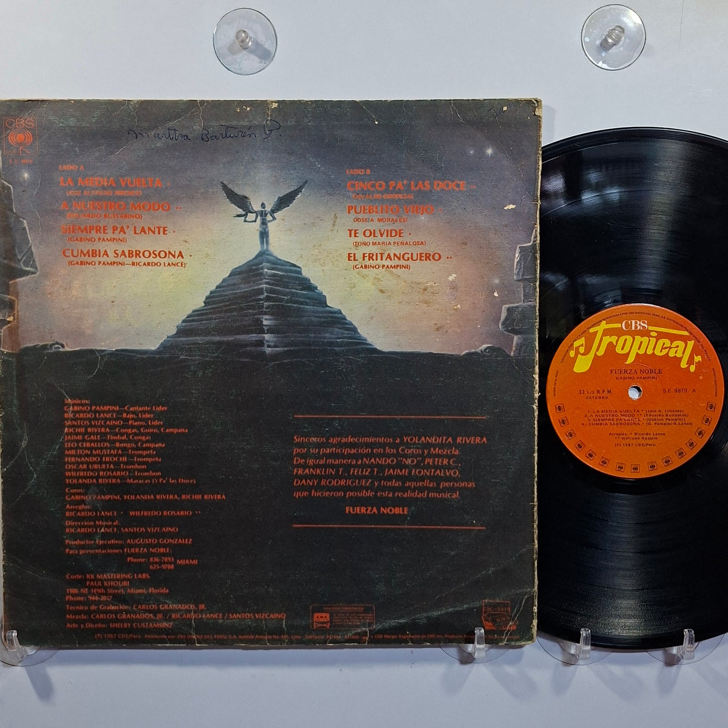 lp Gabino Pampini Y La Fuerza Noble Fuerza Noble made peru 1987 salsa