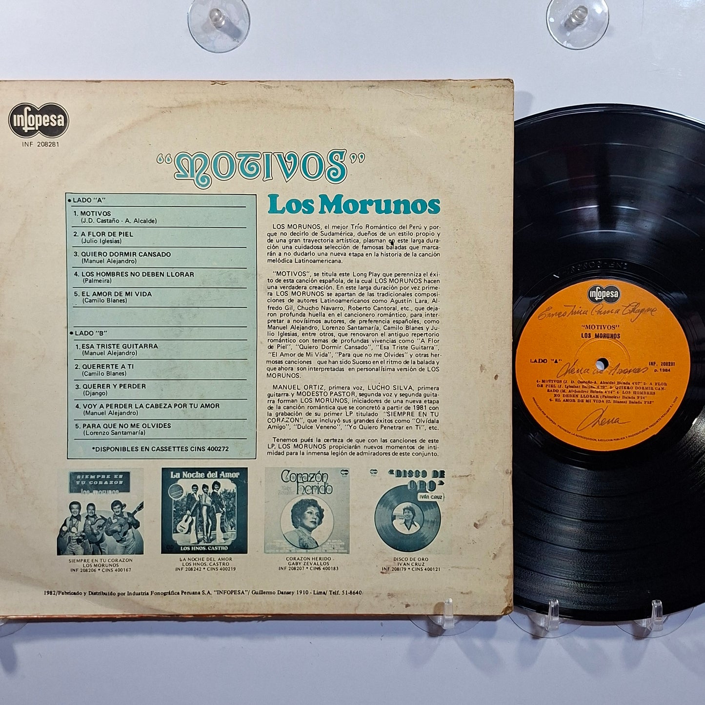lp los morunos motivos made peru 1986 bolero