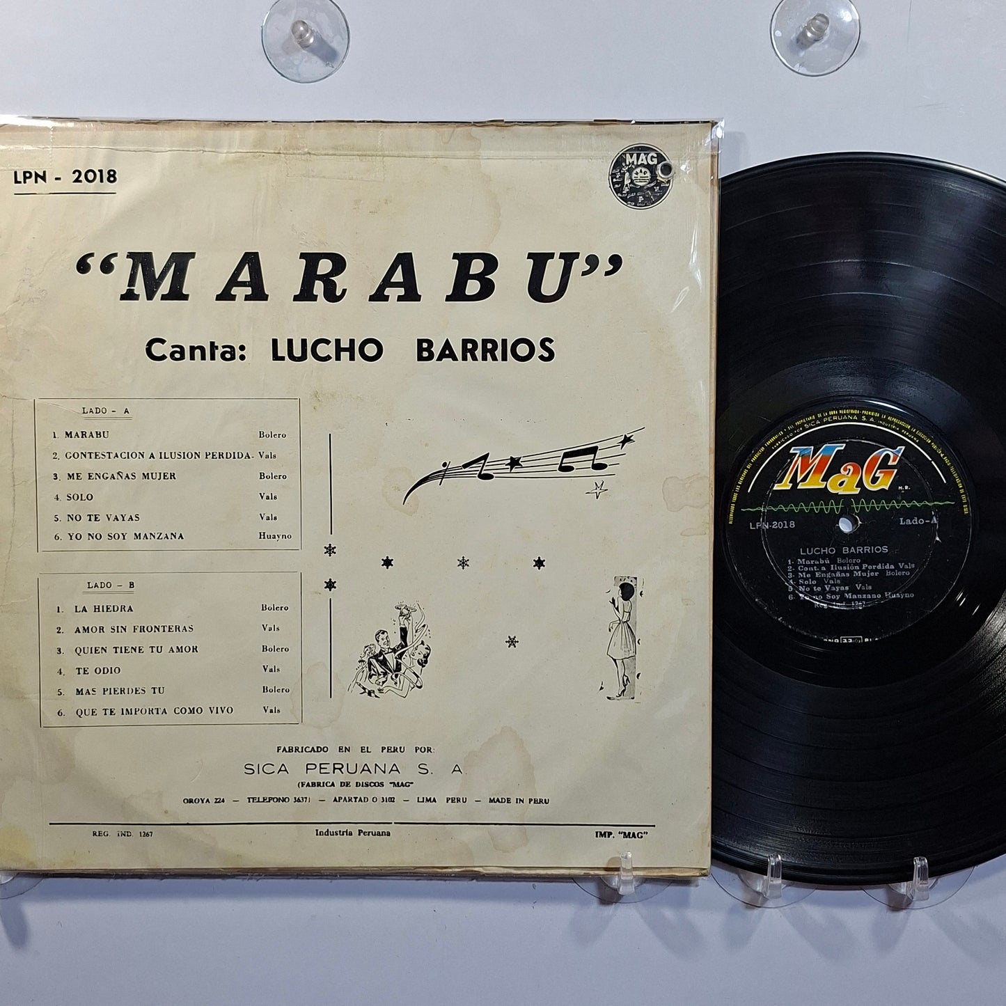 lp Lucho Barrios Marabu made peru 1957 bolero