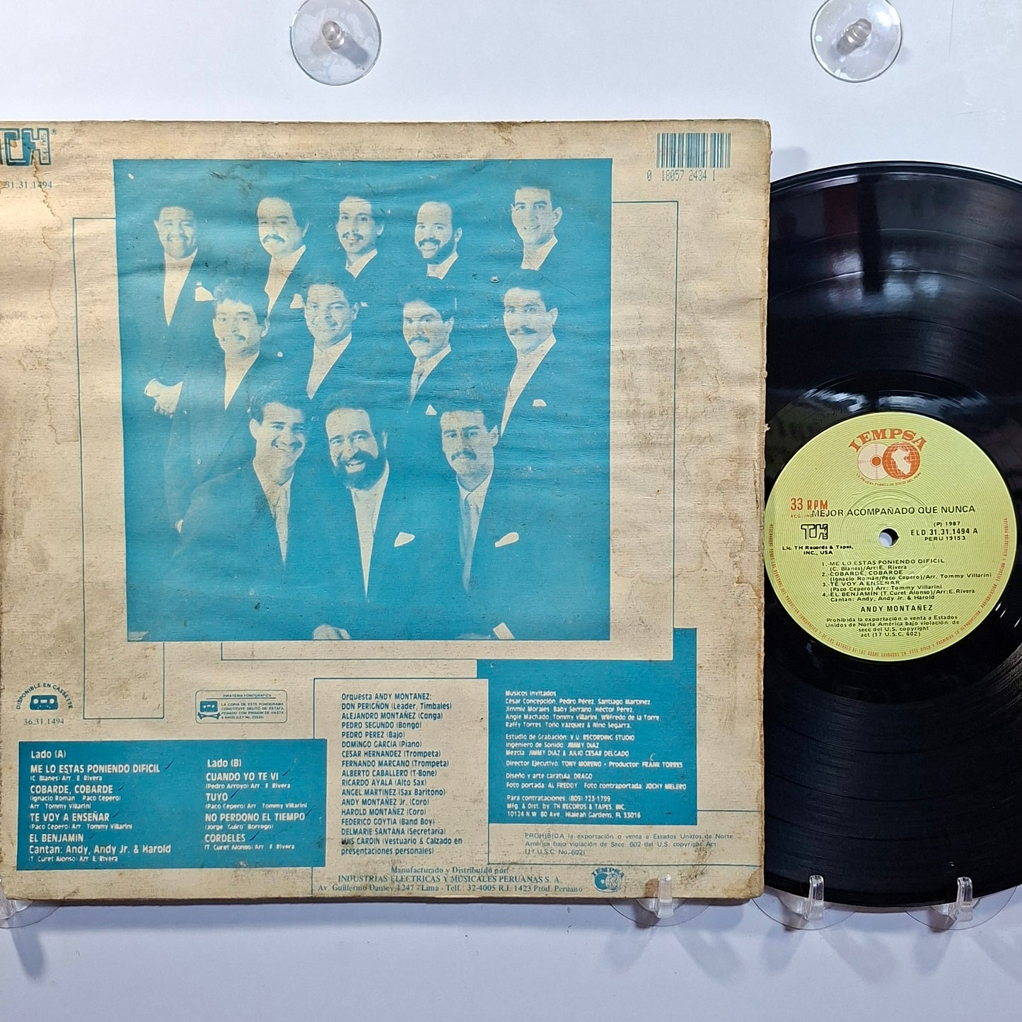 lp Andy Montañez Y Su Orquesta Mejor Acompañado Que Nunca made peru 1986 salsa