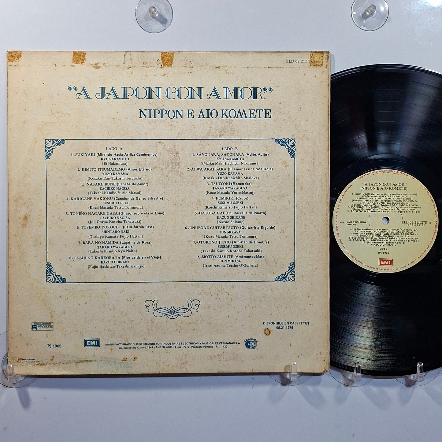 lp A Japon Con Amor nippon e aio komete kyu sakamoto yuzo kayama sachiko nagisa varios made peru 1985 japan pop