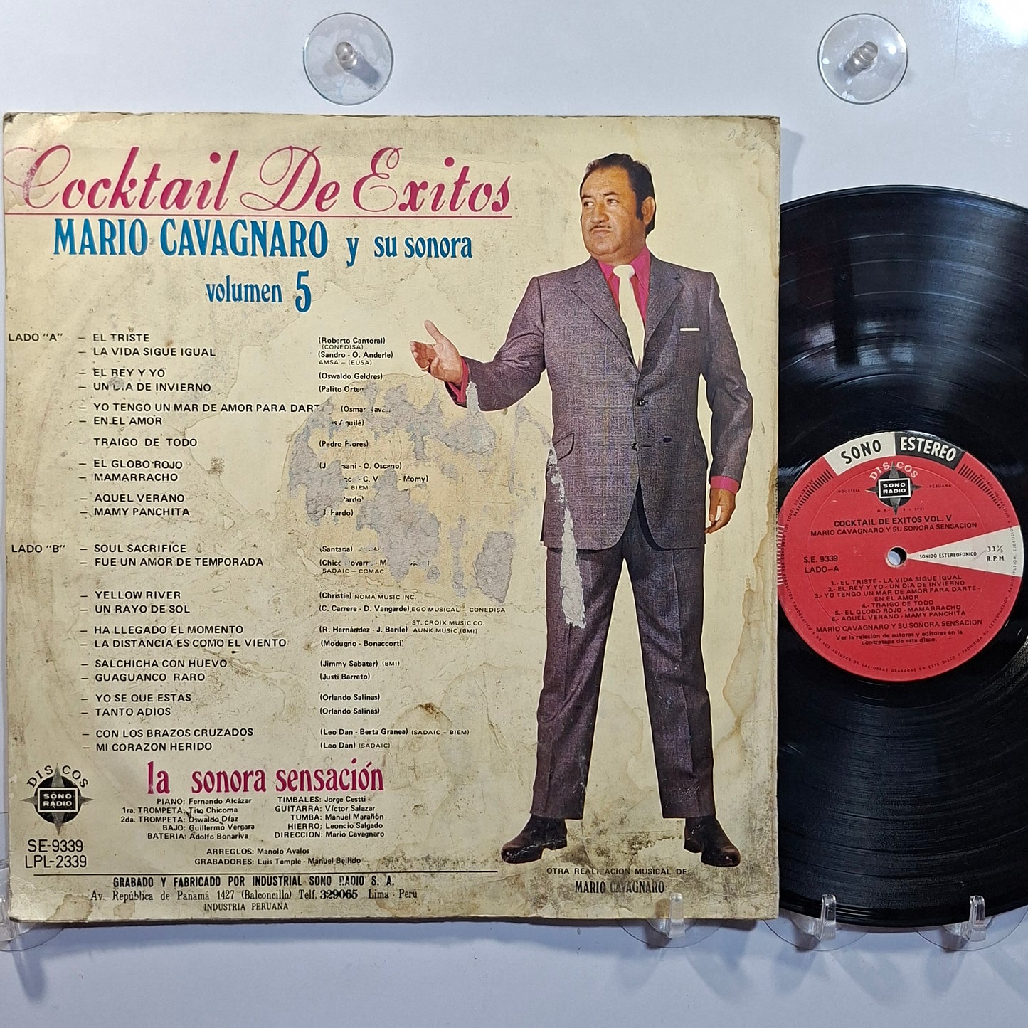 lp Mario Cavagnaro Y Su Sonora Sensacion Cocktail De Exitos Vol 5 made peru 1970 boogaloo cumbia