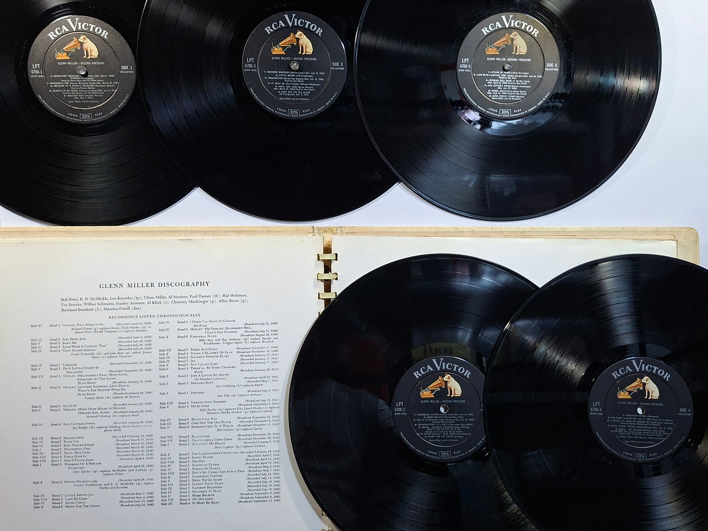 x5 lp Glenn Miller And His Orchestra Limited Edition second pressing made usa 1953 gatefold big bang jazz