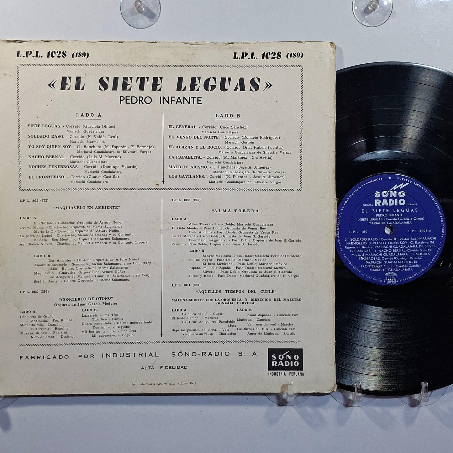 lp Pedro Infante Homenaje A Pedro Infante El Siete Leguas made peru 1960 ranchera folk