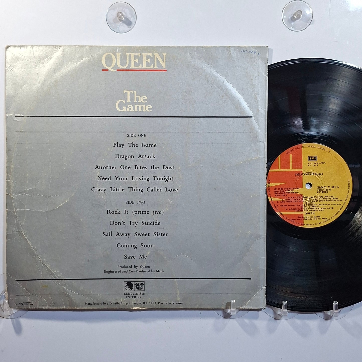 lp Queen The Game made peru 1980 con insert rock