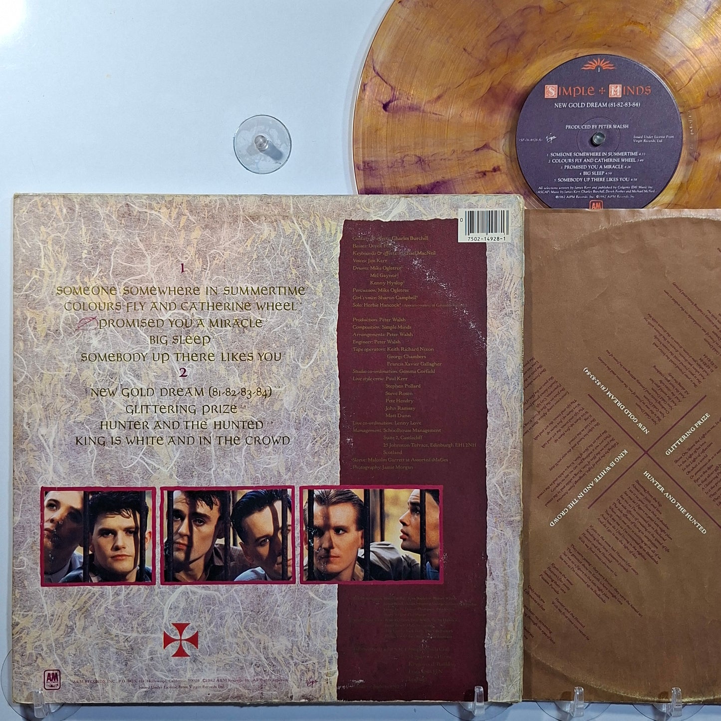 lp Simple Minds New Gold Dream 81 82 83 84 made usa 1983 disco color con insert rock