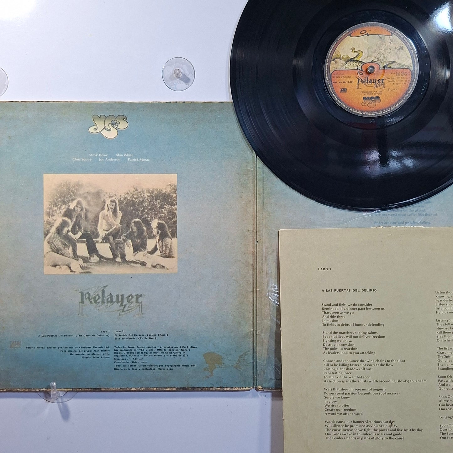 lp Yes Relayer made argentina 1975 gatefold con insert rock