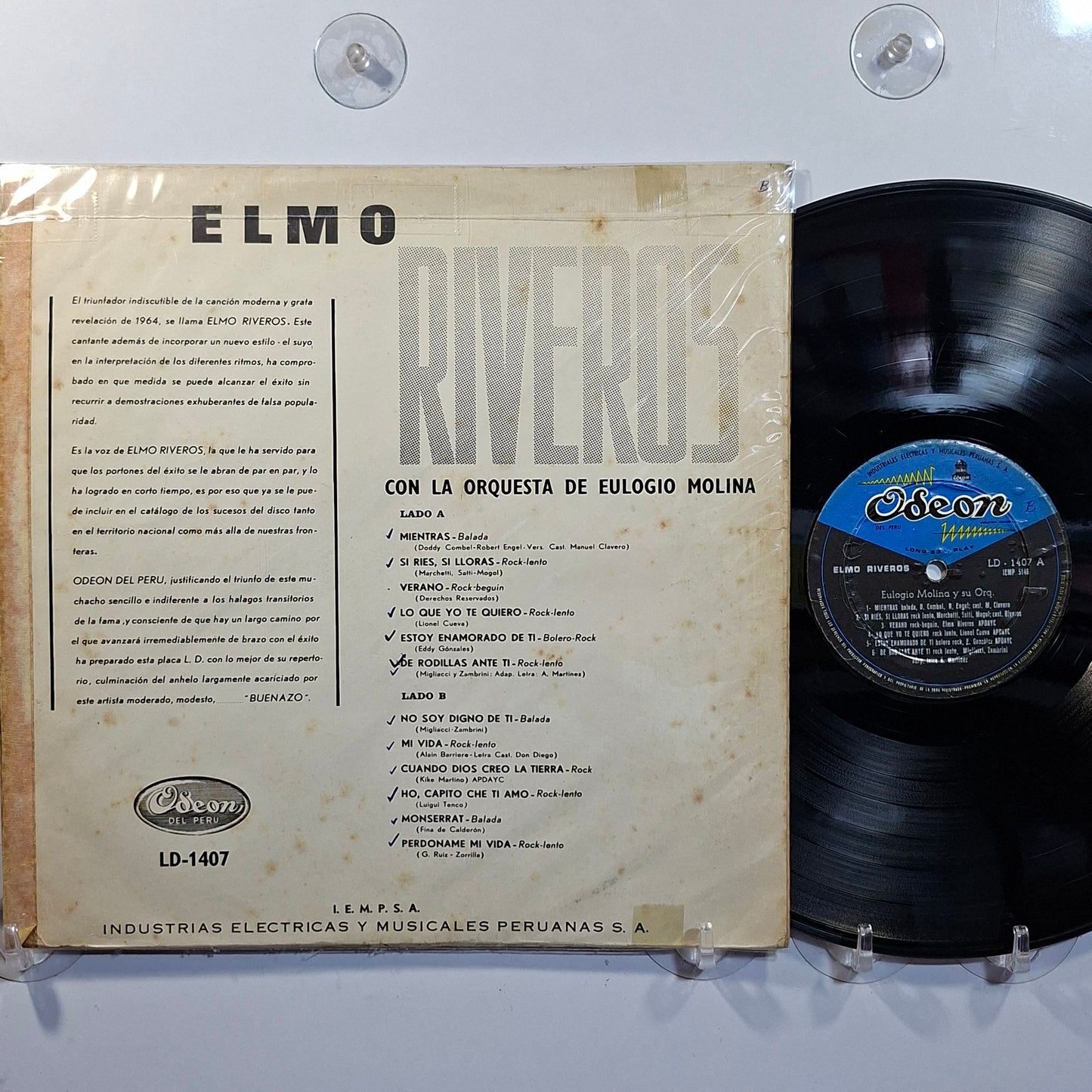 lp Elmo Riveros Elmo Riveros made peru 1964 latin rock