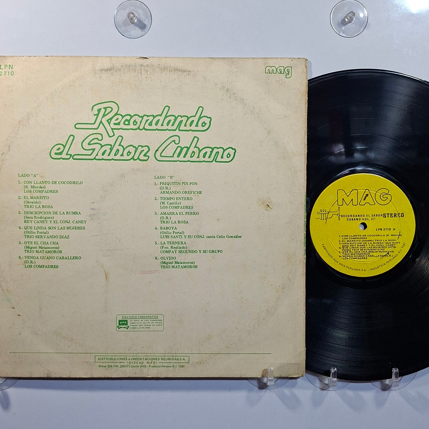 lp Recordando El Sabor Cubano vol 2 Los Compadres Armando Orefiche Compay Segundo Y Su Grupo varios made peru 1970 latin guaracha