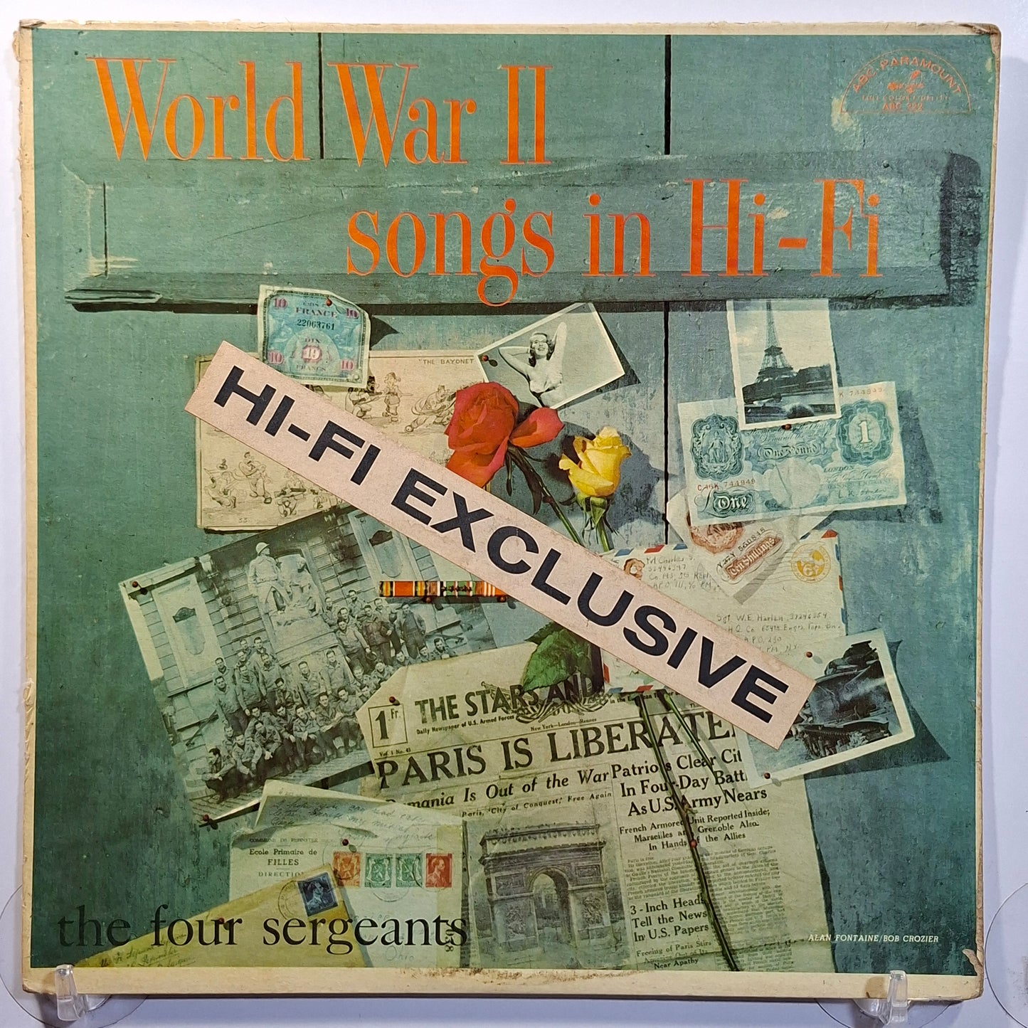 lp The Four Sergeants With Rose Marie Jun World War II Songs In Hi-Fi made usa 1958 vocal pop