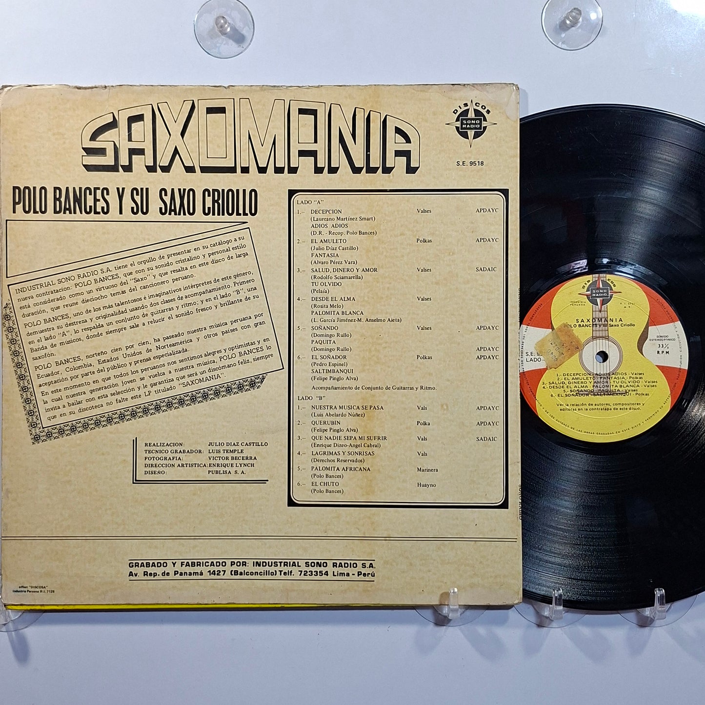 lp Polo Bances y su Saxo Criollo Saxomania made peru 1978 criollo folk