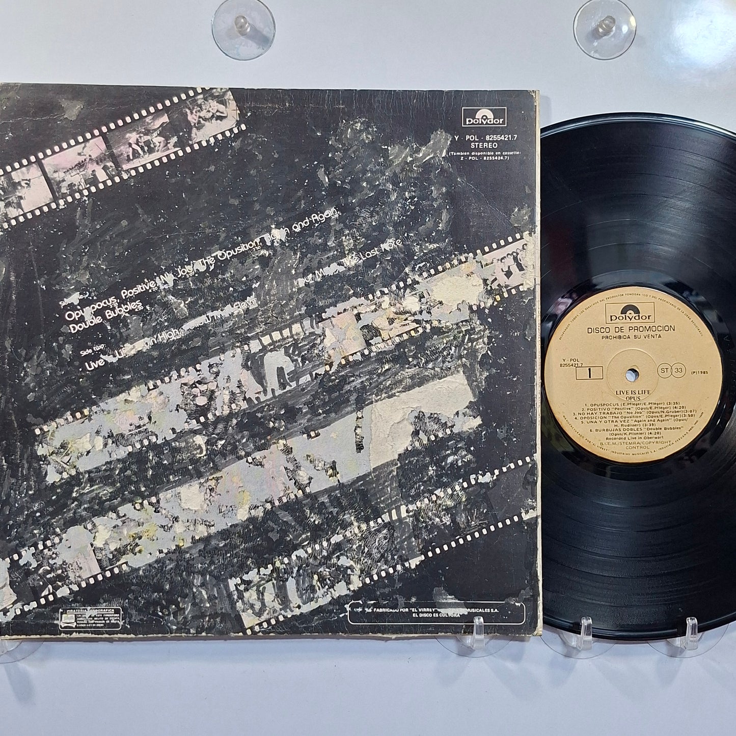 lp Opus Live Is Life made peru 1985 promocional pop rock