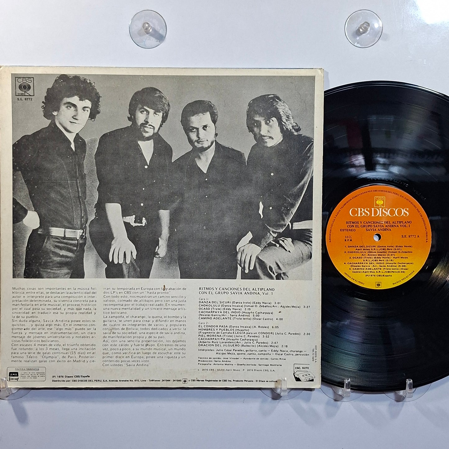 lp Savia Andina Ritmos y Canciones Del Altiplano Con El Grupo Savia Andina Vol 1 made peru 1976 andean folk