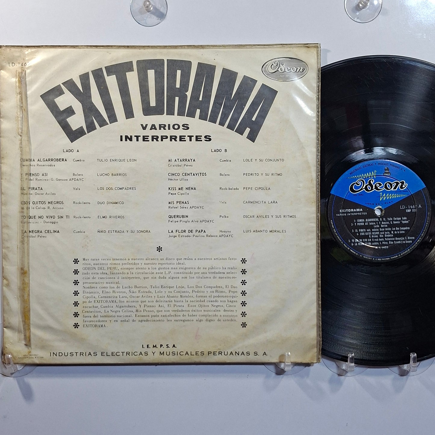 lp Exitorama Pedrito Y Su Ritmo Ñiko Estrada Y Su Sonora Pepe Cipolla varios made peru 1965 latin pop