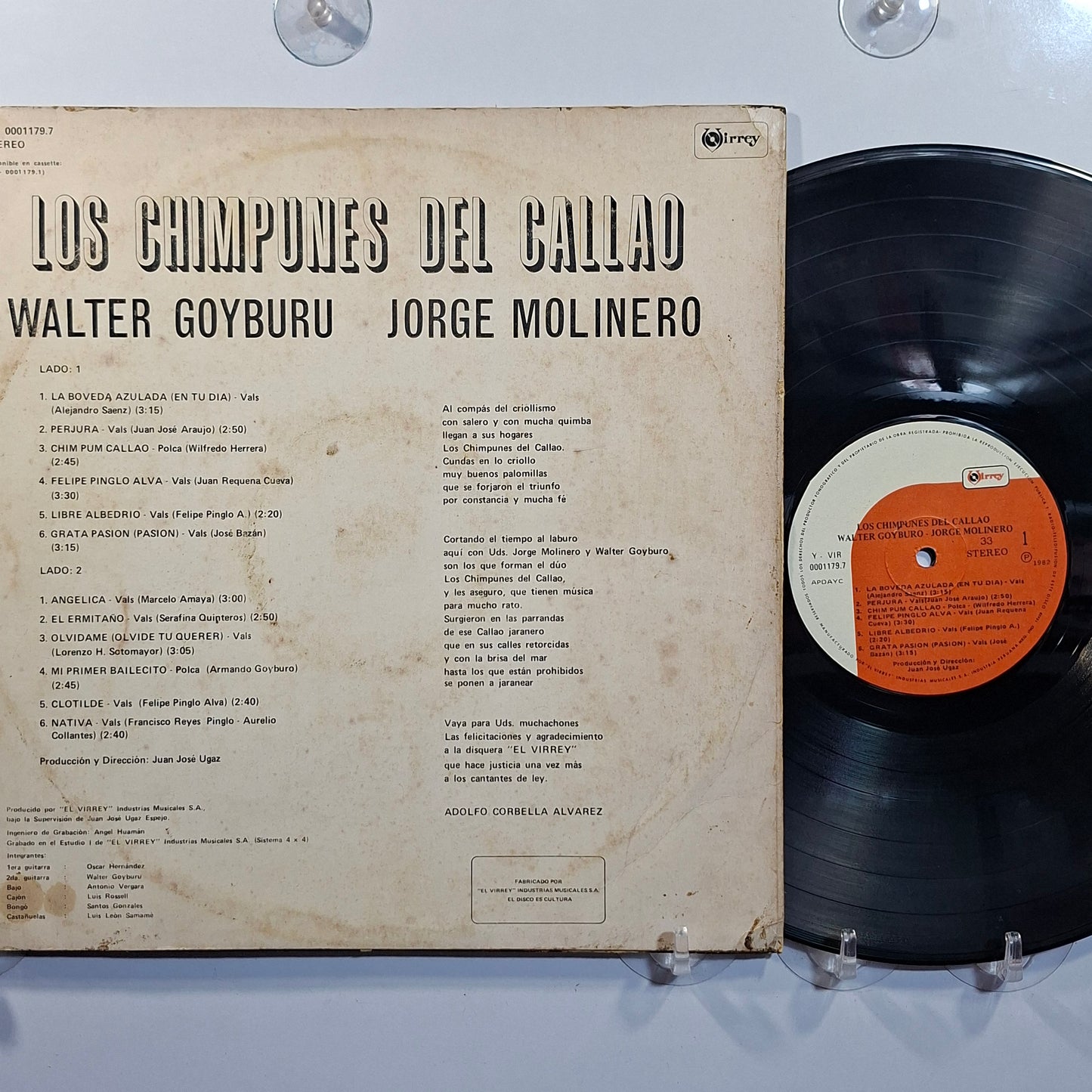 lp Los Chimpunes del Callao Walter Goyburu Jorge Molinero made peru 1982 criollo folk