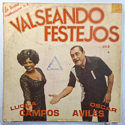 lp Oscar Aviles Lucila Campos Valseando Festejos made peru 1982 folk criollo