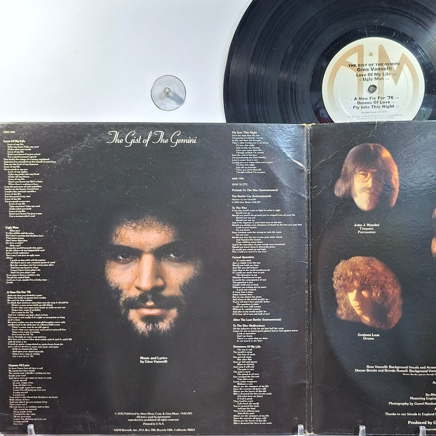 lp Gino Vannelli The Gist of the Gemini made usa 1976 gatefold jazz pop