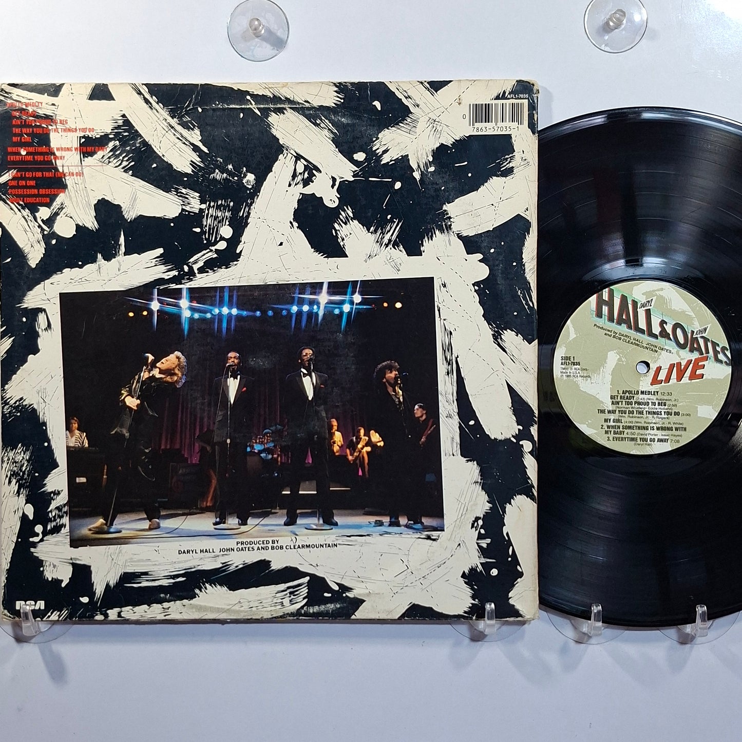 lp Daryl Hall & John Oates With David Ruffin & Eddie Kendricks Live At The Apollo made usa 1985 con insert pop rock