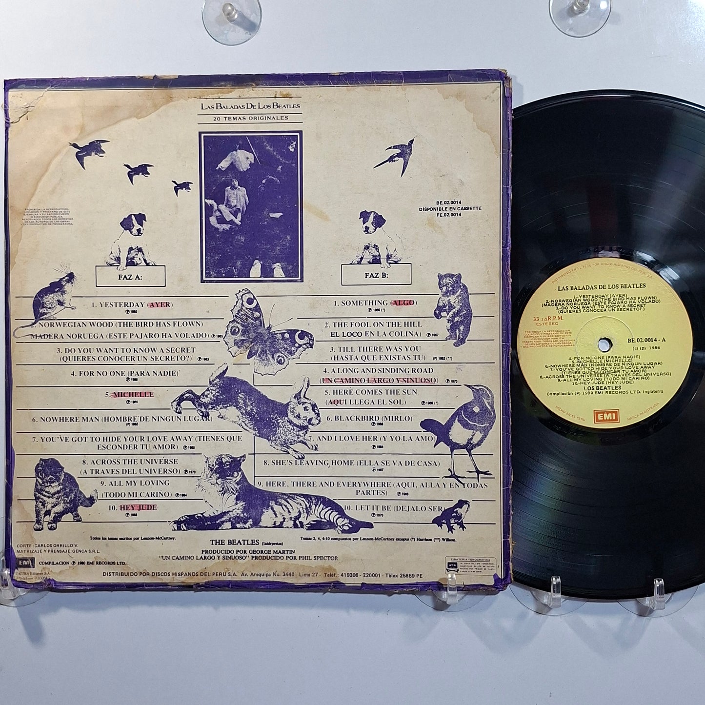 lp the beatles Las Baladas De Los Beatles made peru 1986 rock