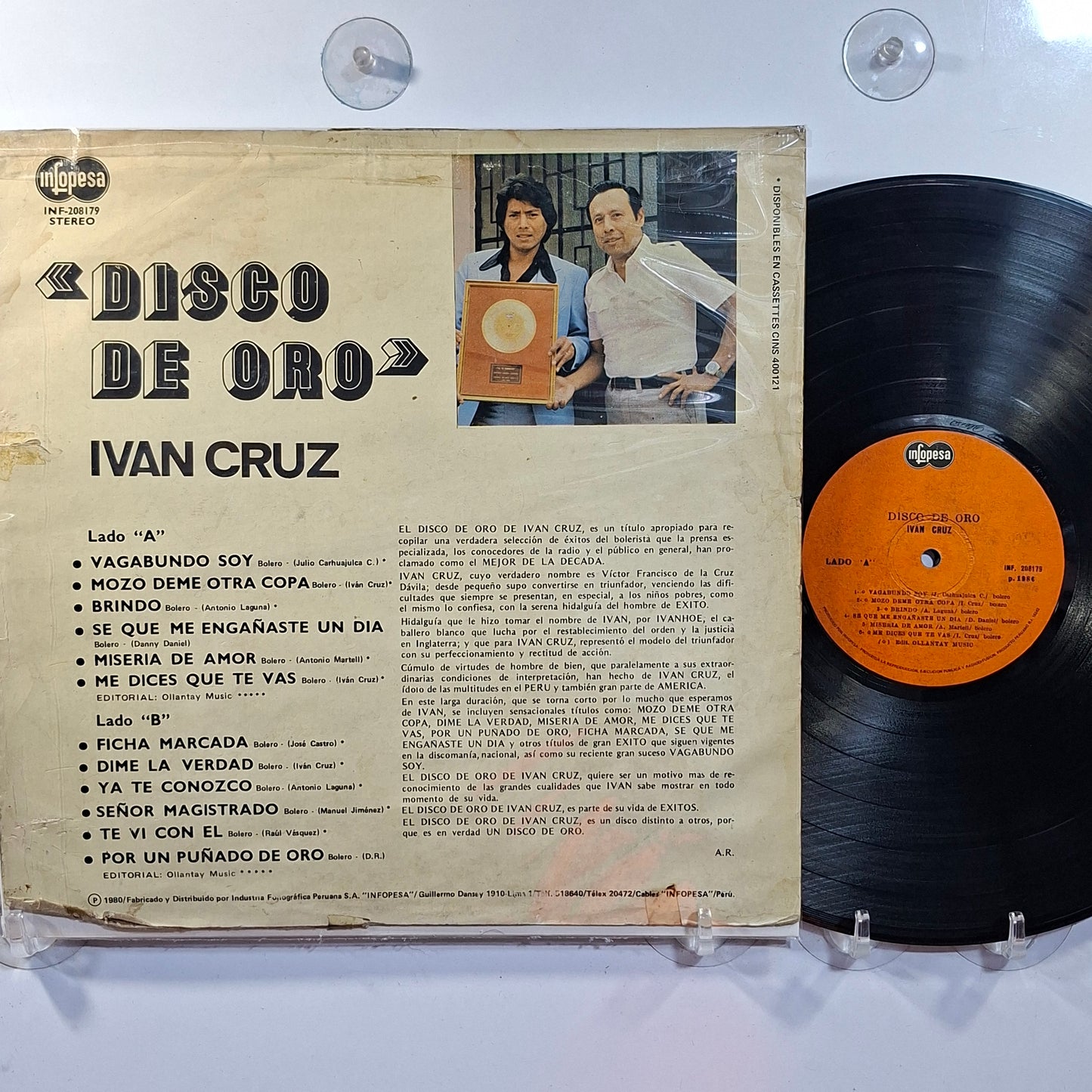 lp Ivan Cruz Disco De Oro made peru 1980 latin bolero