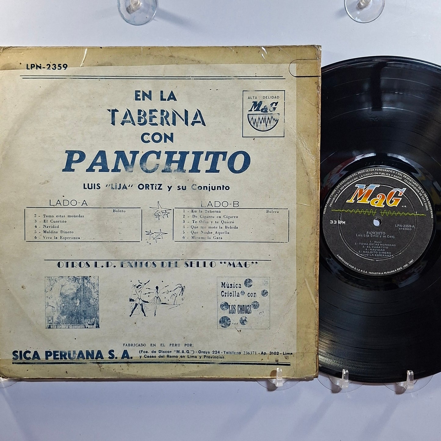 lp Luis Lija Ortiz Y Su Conjunto En La Taberna Con Panchito made peru 1971 bolero cha cha