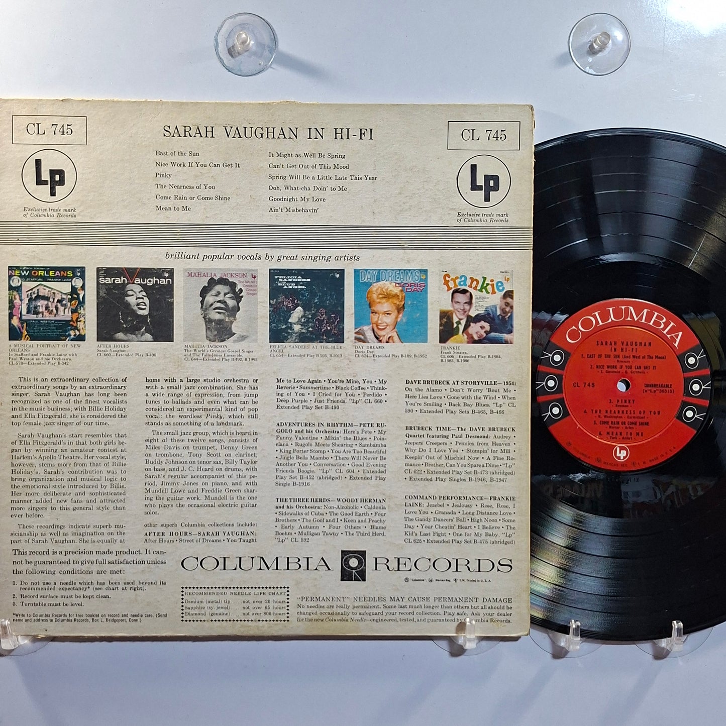 lp Sarah Vaughan Sarah Vaughan in Hi-Fi made usa 1955 jazz