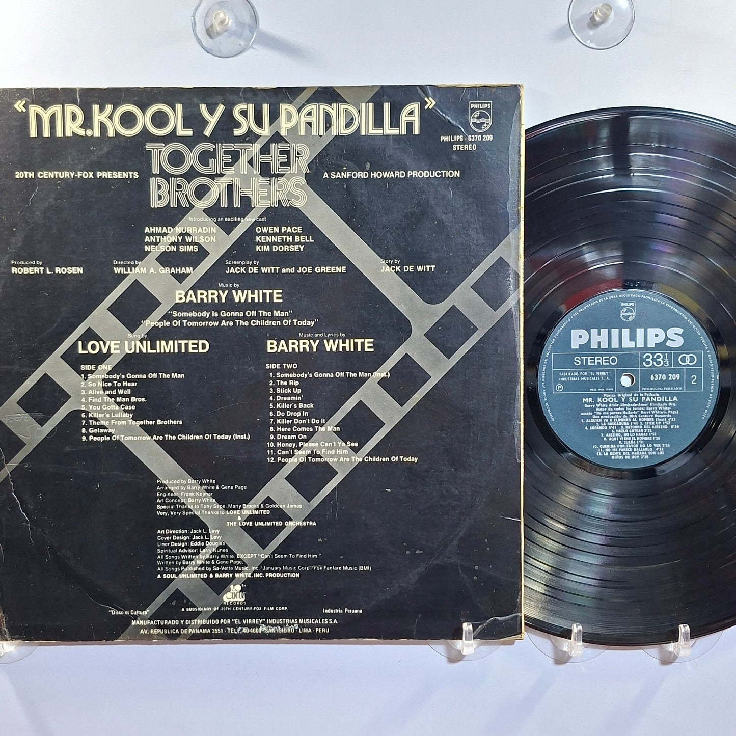 lp Together Brothers Barry White Love Unlimited Orchestra made peru 1974 soundtrack