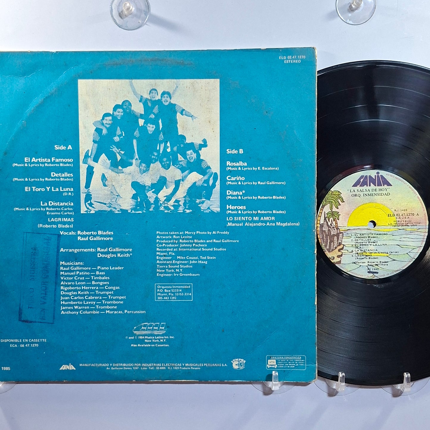 lp Orquesta Inmensidad La Salsa de Hoy made peru 1984 salsa