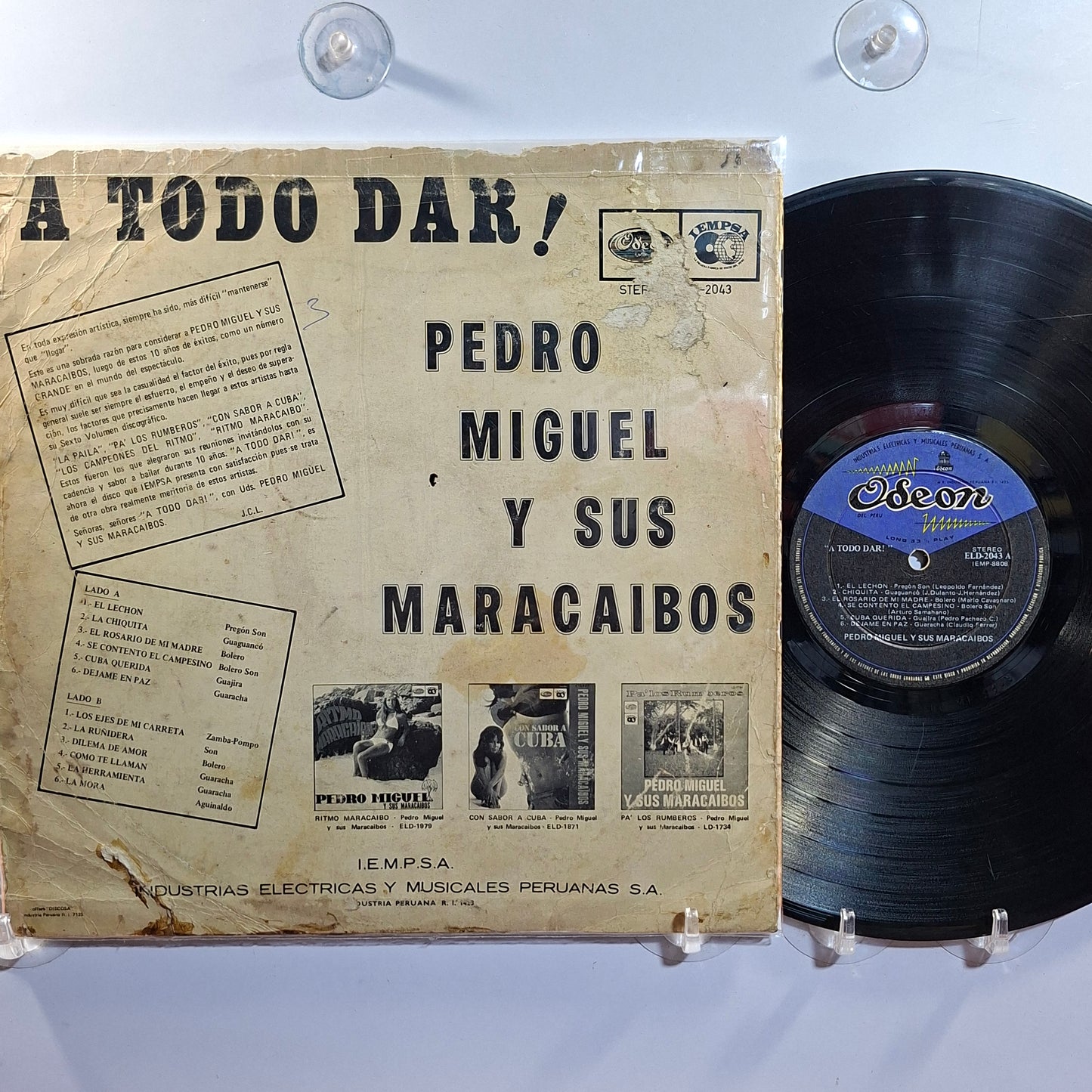 lp Pedro Miguel y sus Maracaibos A Todo Dar made peru 1972 latin guaracha guaguanco
