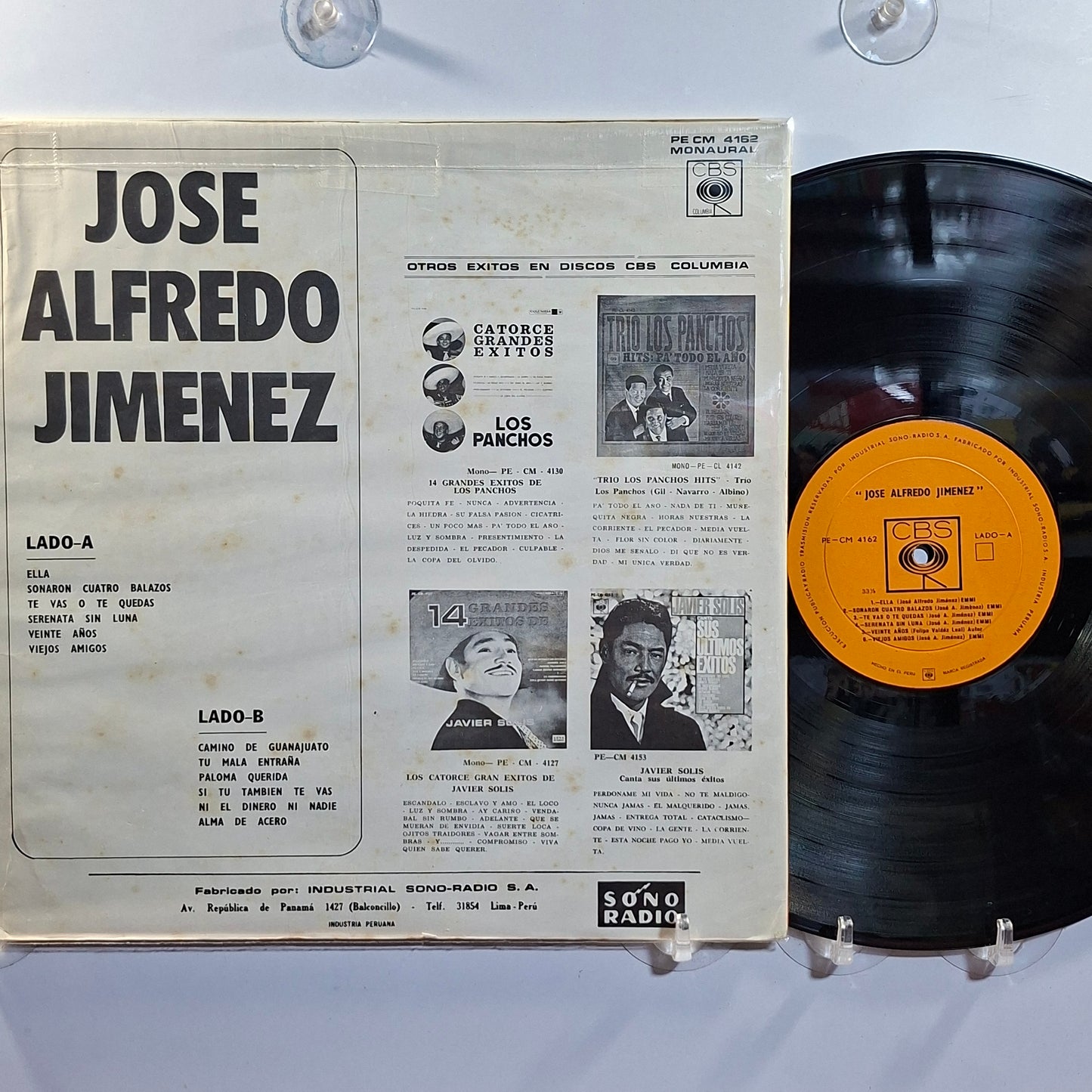 lp Jose Alfredo Jimenez Jose Alfredo Jimenez made peru 1970 ranchera folk