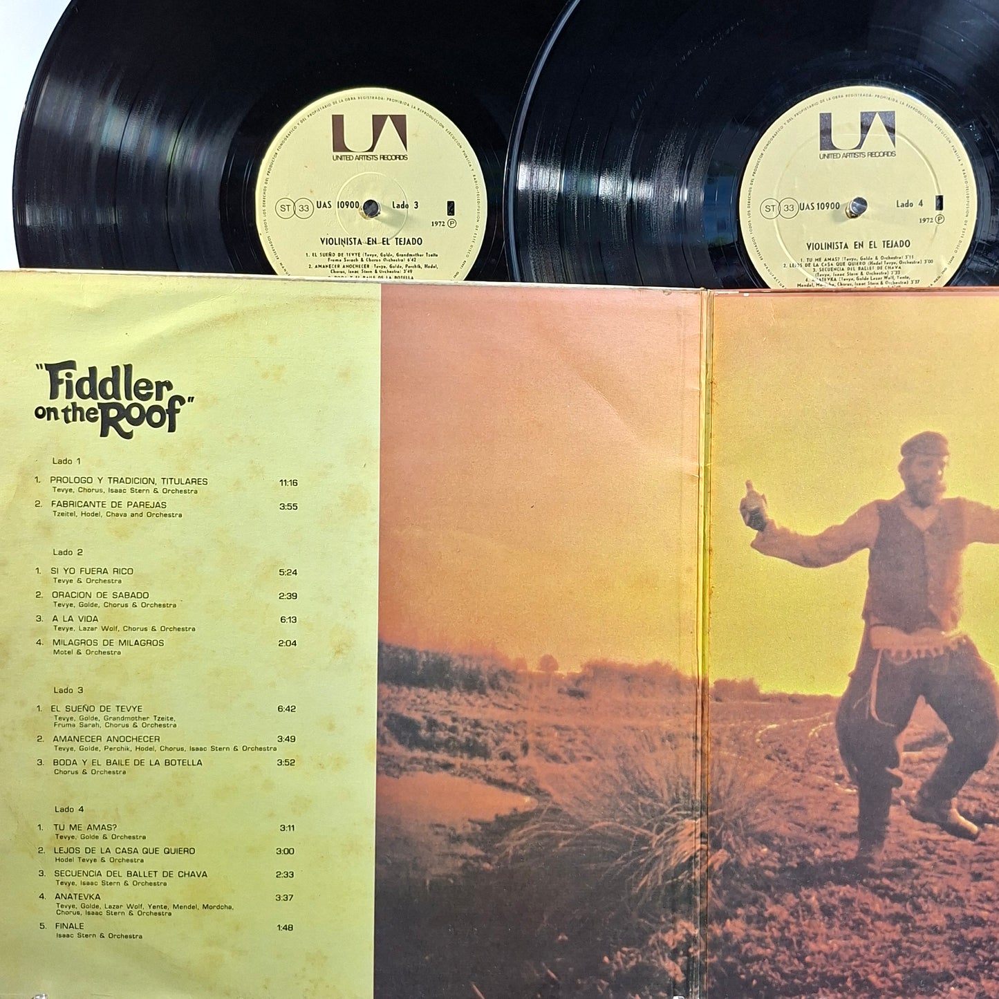 x2 lp Fiddler On The Roof Violinista En El Tejado soundtrack movie made peru 1972 gatefold soundtrack