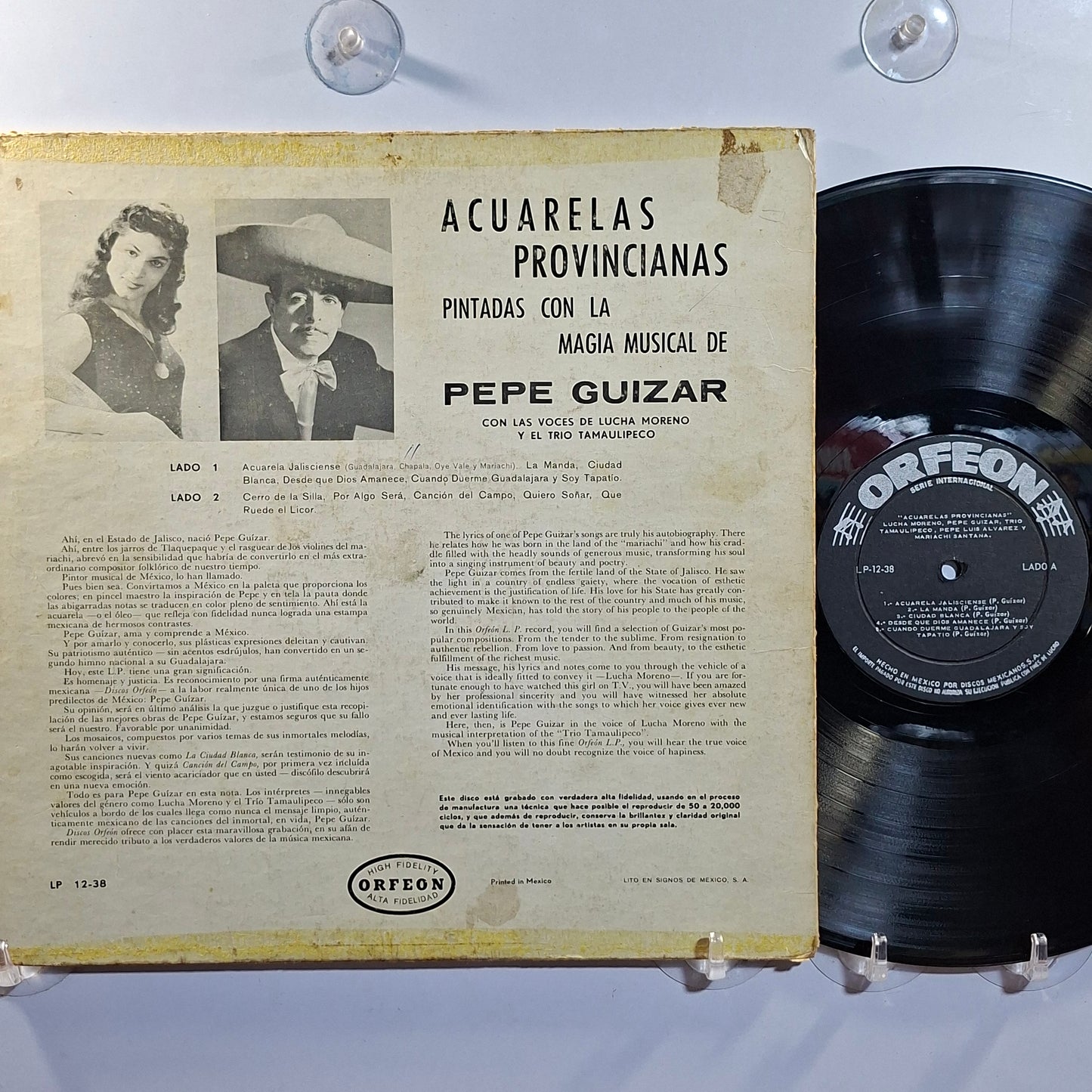 lp Pepe Guízar Acuarelas Provincianas made mexico 1960 ranchera folk