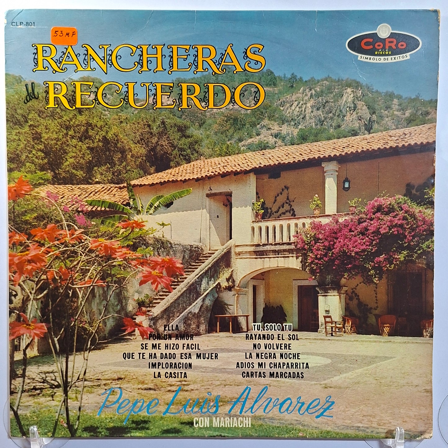 lp Pepe Luis Alvarez Rancheras Del Recuerdo made mexico 1976 ranchera folk