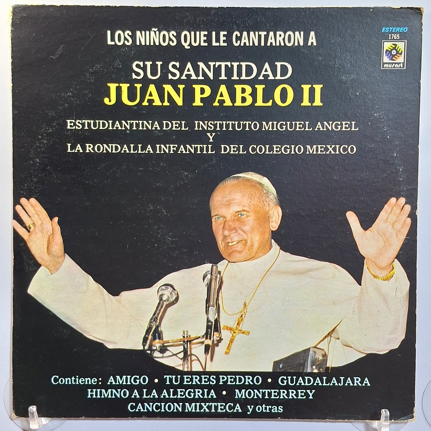 lp Los Niños Que Le Cantaron A Su Santidad Juan Pablo II La Rondalla Infantil Del Colegio Mexico made mexico 1982 religioso