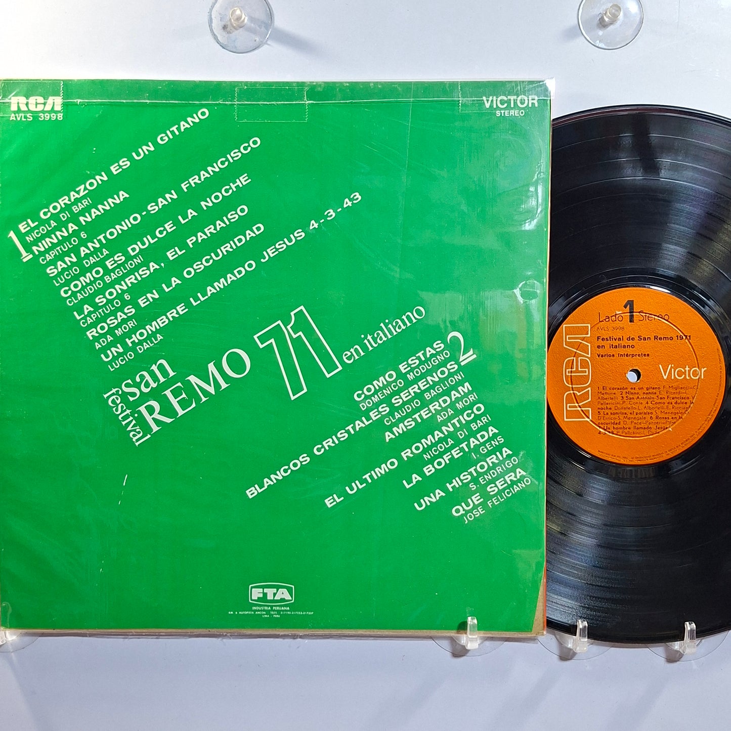 lp Festival San Remo 71 en italiano Nicola Di Bari Domenico Modugno Nicola Di Bari varios made peru 1971 balada pop