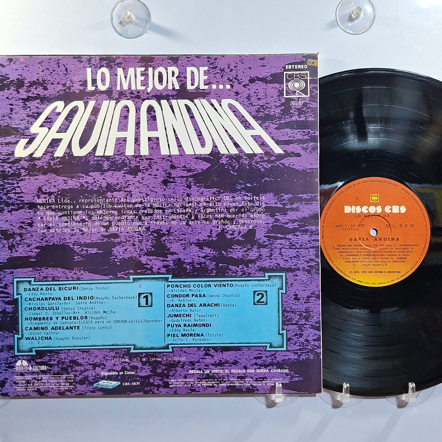 lp Savia Andina Lo Mejor De Savia Andina made bolivia 1978 andean folk
