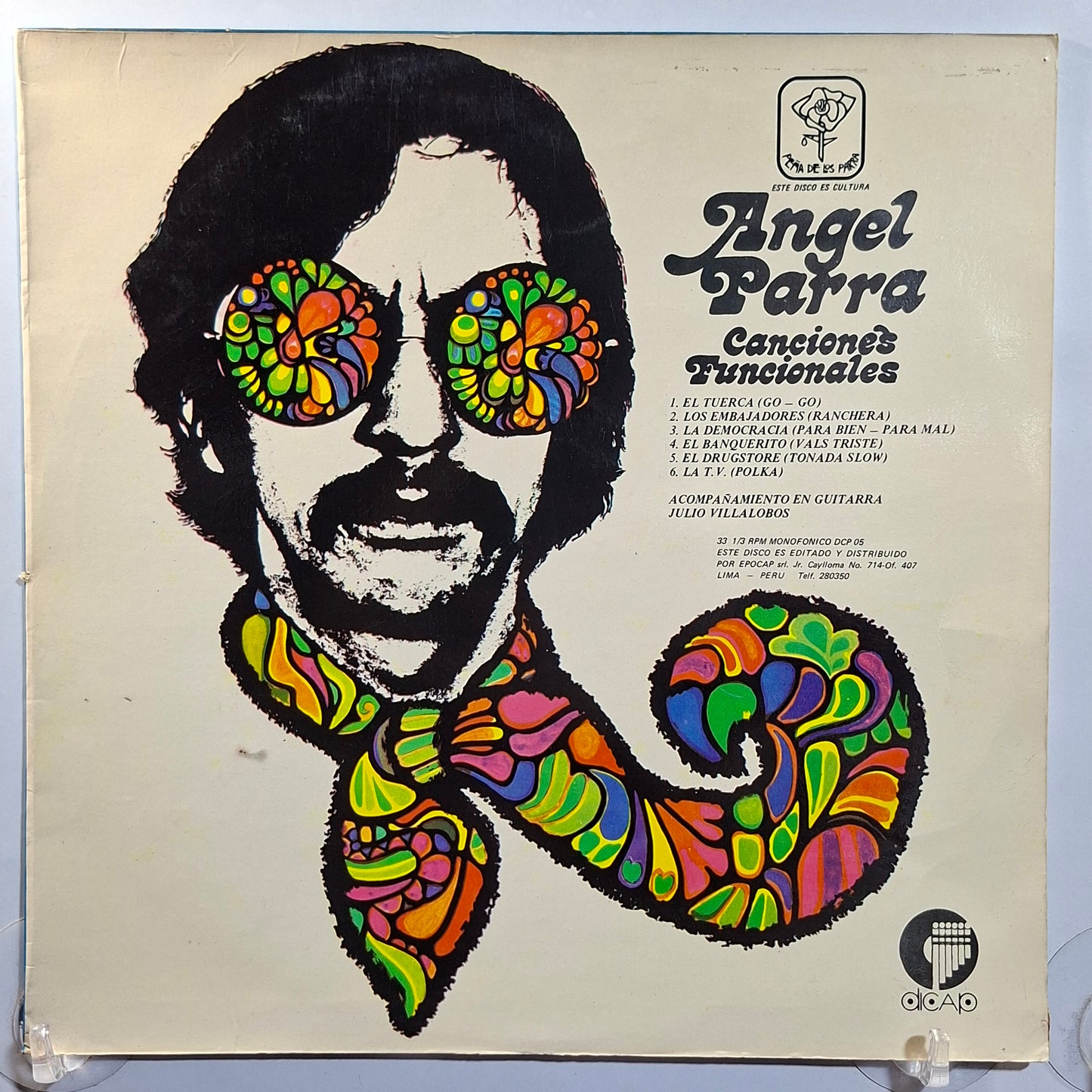 lp Angel Parra Canciones Funcionales Angel Parra Interpreta A Atahualpa Yupanqui made peru 1969 latin protesta folk