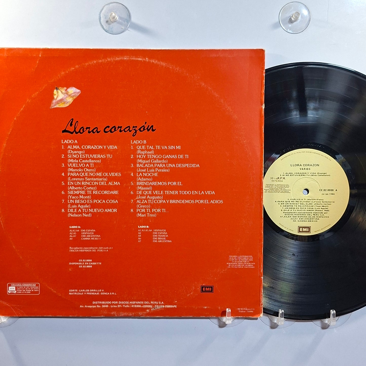 lp Llora Corazon Dyango Manolo Otero Raphael Yaco Monti varios made peru 1986 latin pop