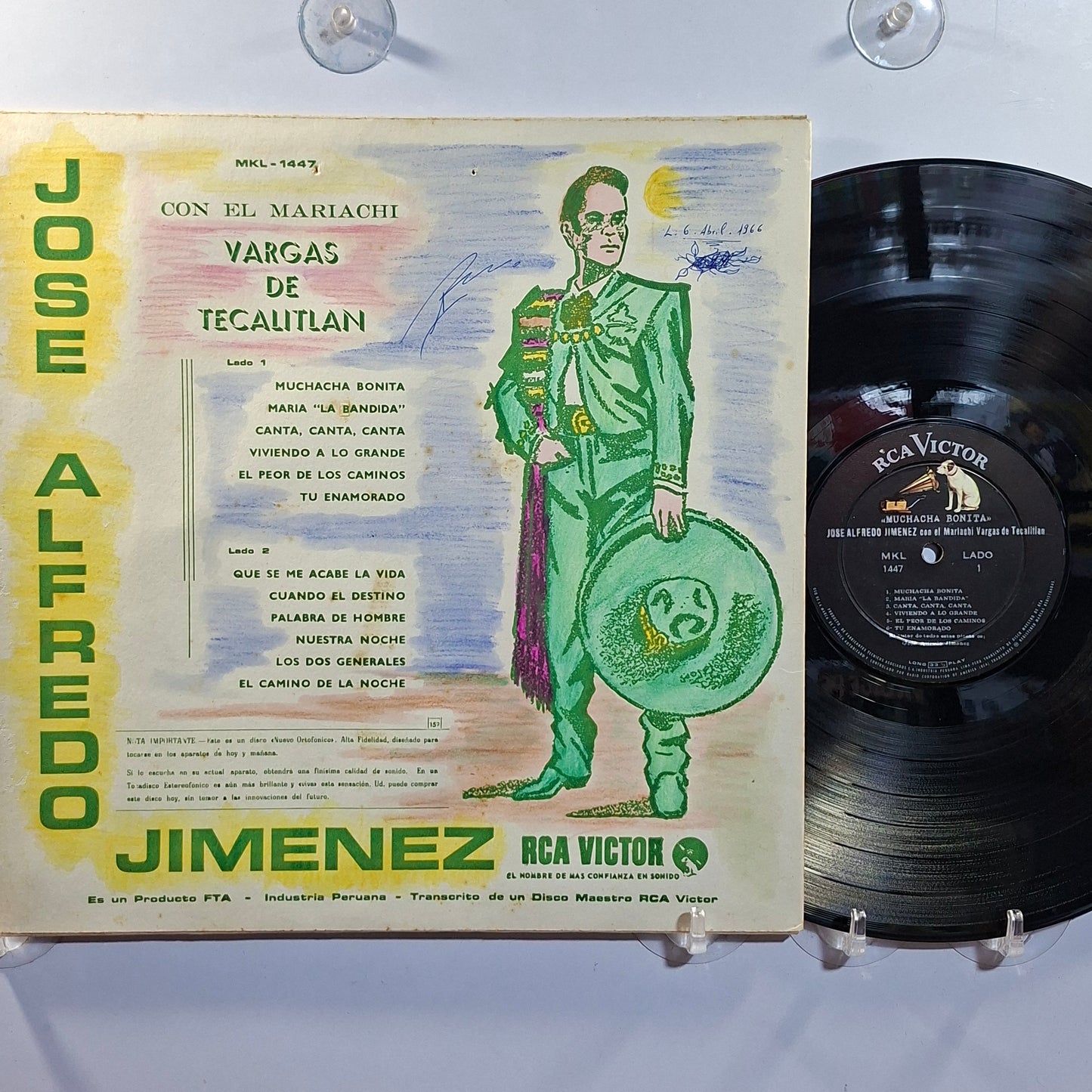 lp Jose Alfredo Jimenez Muchacha Bonita made peru 1962 ranchera folk