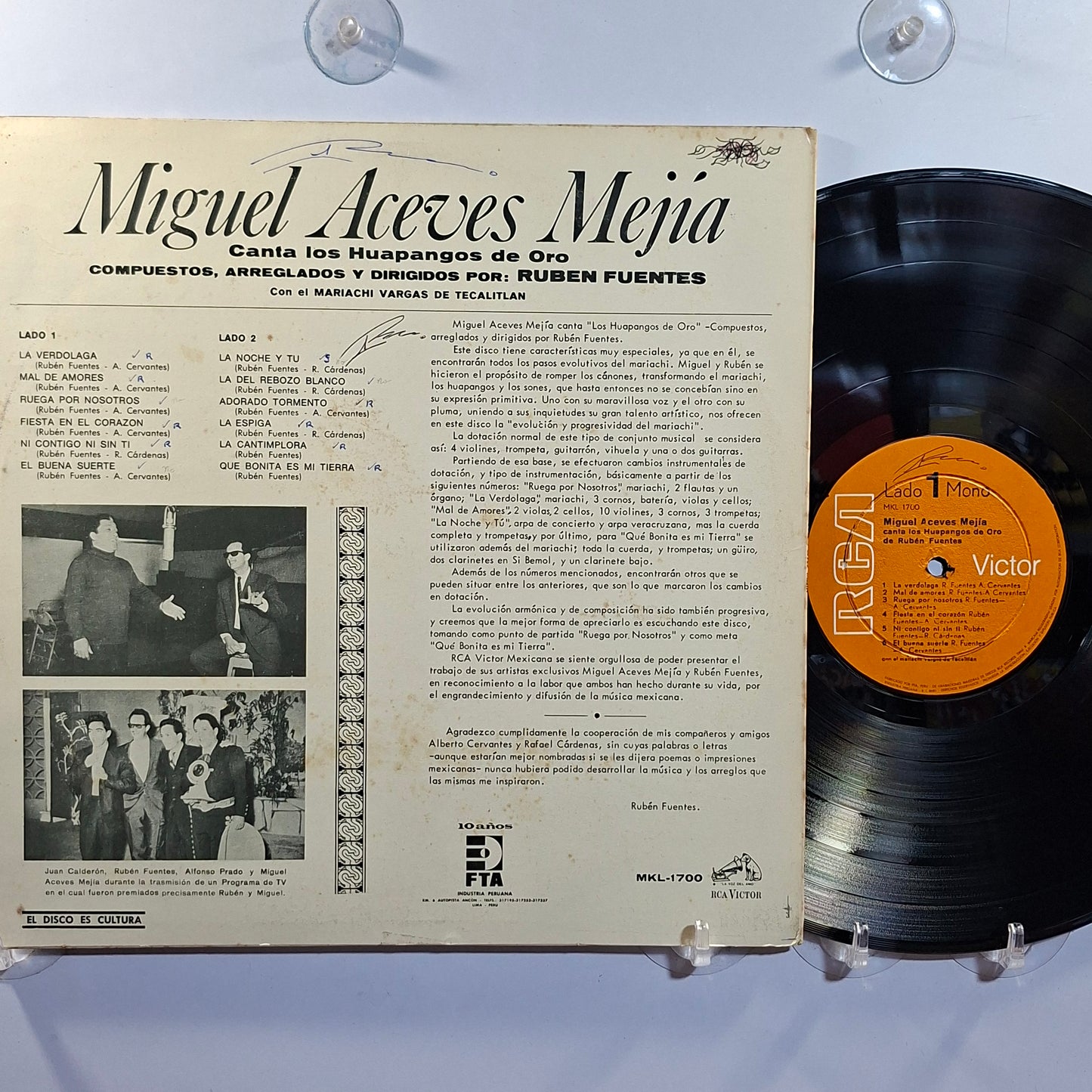 lp Miguel Aceves Mejia Canta Los Huapangos de Oro made peru 1966 ranchera folk