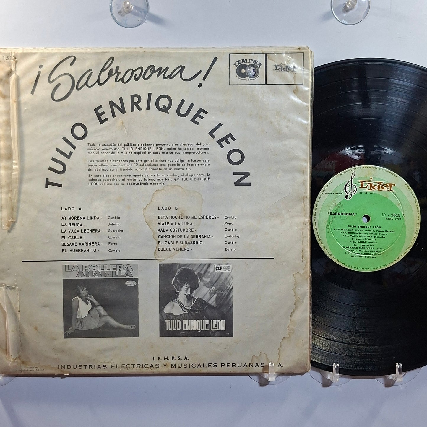 lp Tulio Enrique Leon Sabrosona made peru 1966 latin cumbia