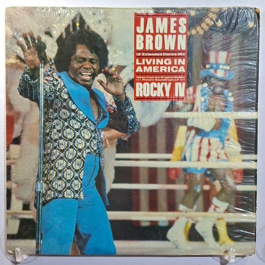 lp James Brown Living In America (12" Extended Dance Mix) made usa 1985 funk soul