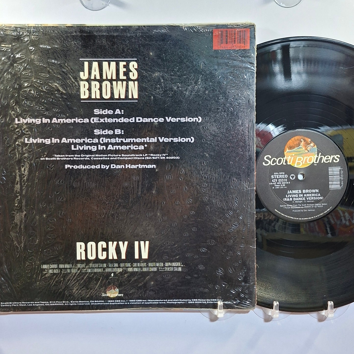 lp James Brown Living In America (12" Extended Dance Mix) made usa 1985 funk soul