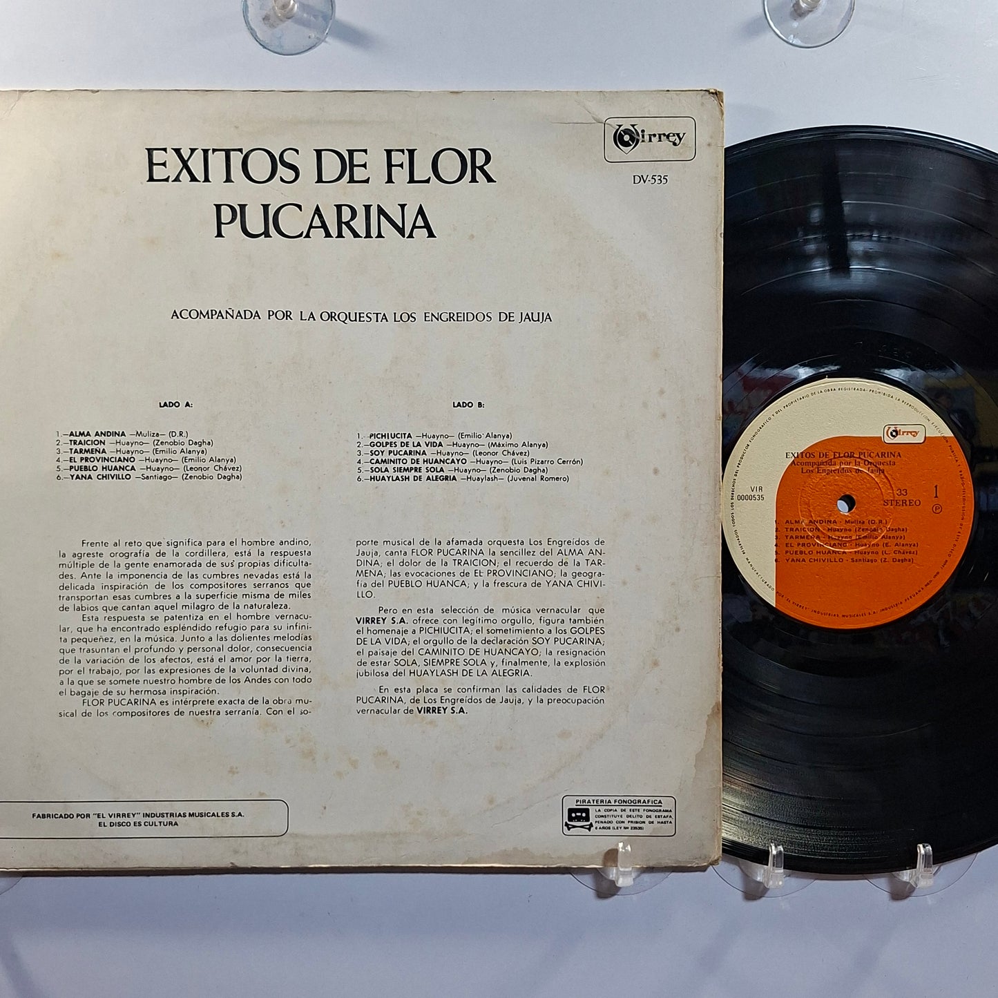 lp flor pucarina exitos de flor pucarina made peru 1965 huayno folk