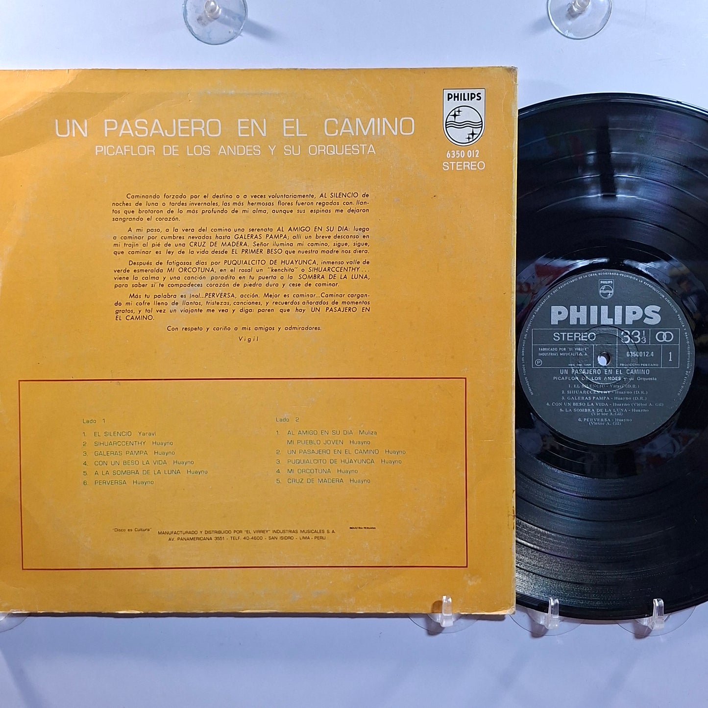 lp Picaflor de los Andes Un Pasajero en el Camino made peru 1972 huayno folk
