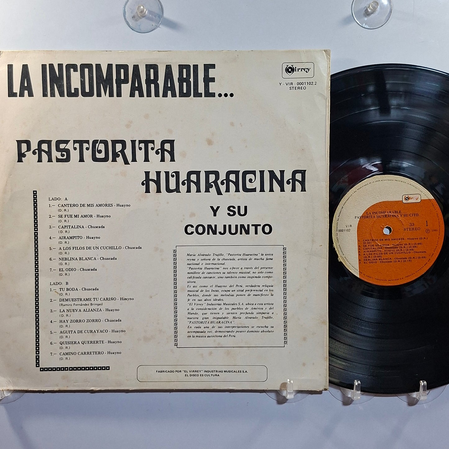 lp Pastorita Huaracina La Incomparable Pastorita Huaracina made peru 1980 huayno folk